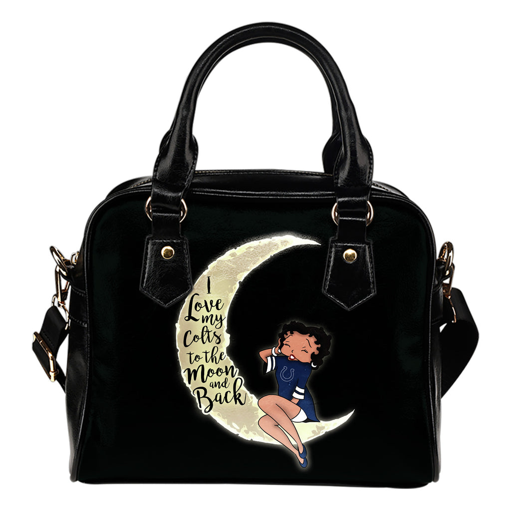 BB I Love My Indianapolis Colts To The Moon And Back Shoulder Handbags Women Purse