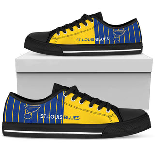 Simple Design Vertical Stripes St. Louis Blues Low Top Shoes