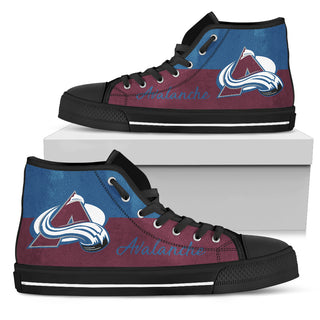 Divided Colours Stunning Logo Colorado Avalanche High Top Shoes