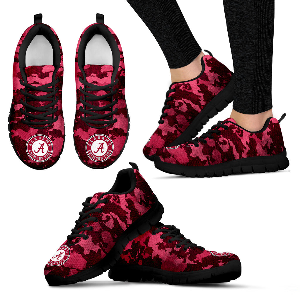 Arches Top Fabulous Camouflage Background Alabama Crimson Tide Sneakers