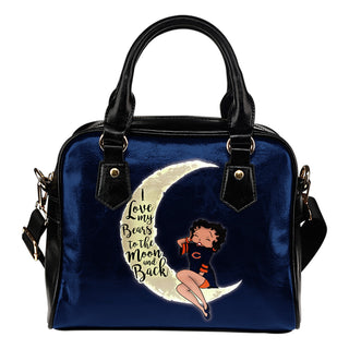 BB I Love My Chicago Bears To The Moon And Back Shoulder Handbags Women Purse