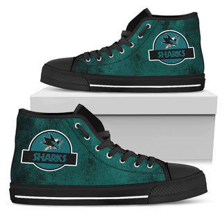 Jurassic Park San Jose Sharks High Top Shoes