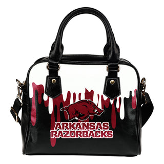 Color Leak Down Colorful Arkansas Razorbacks Shoulder Handbags