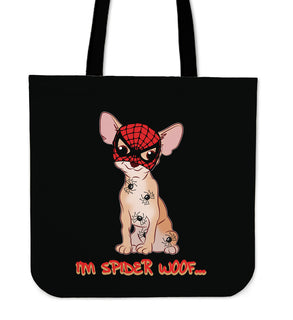I'm Spider Woof Chihuahua Tote Bags