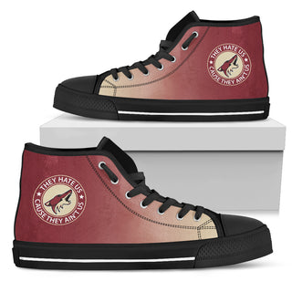 They Hate Us Cause They Ain't Us Arizona Coyotes High Top Shoes