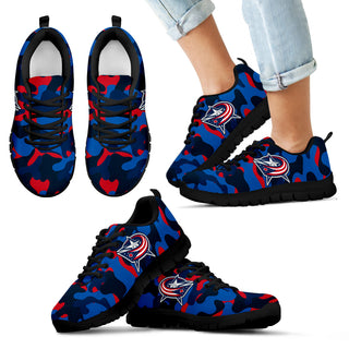 Military Background Energetic Columbus Blue Jackets Sneakers
