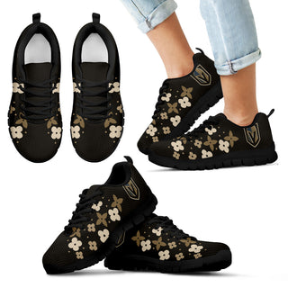 Flowers Pattern Vegas Golden Knights Sneakers