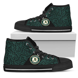 Perfect Cross Color Absolutely Nice Oakland Athletics High Top Shoes