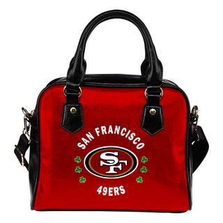 Central Beautiful Logo Circle Lucky Leaf San Francisco 49ers Shoulder Handbags