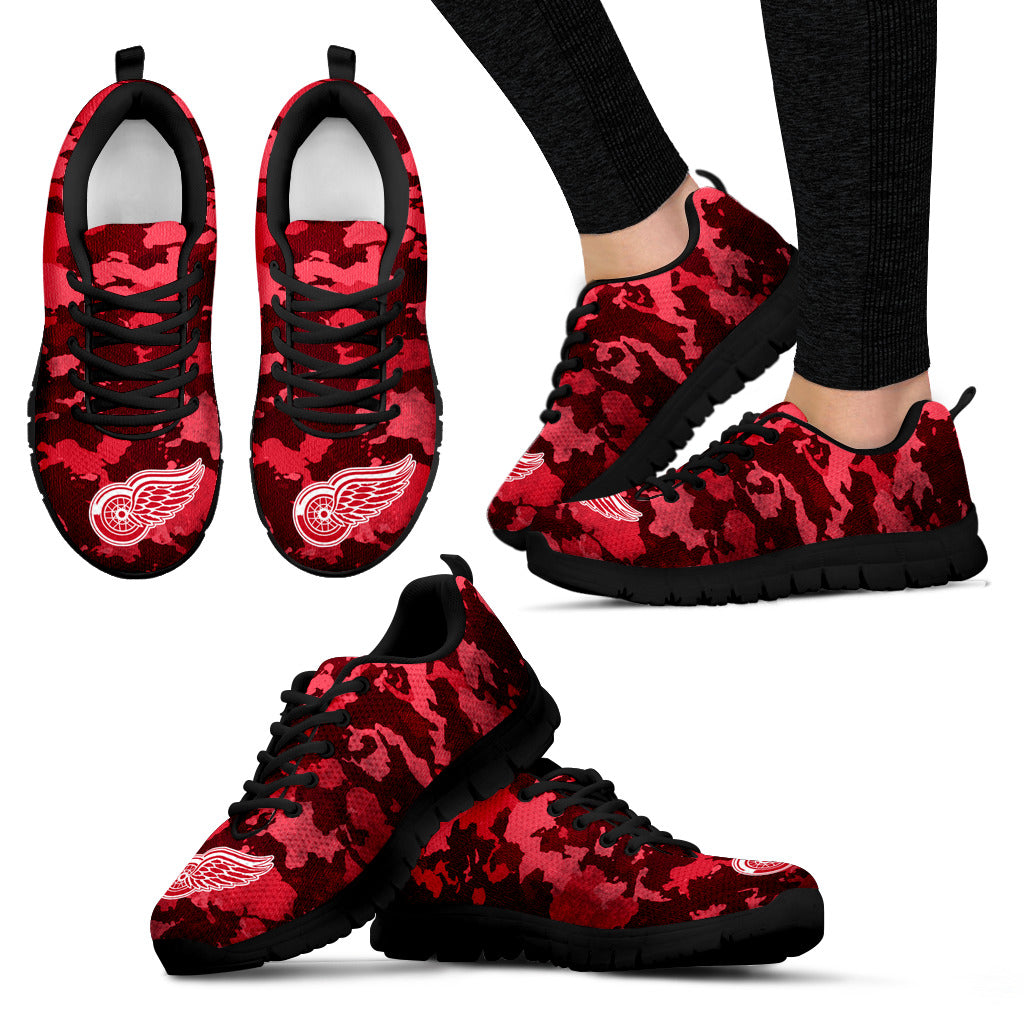 Arches Top Fabulous Camouflage Background Detroit Red Wings Sneakers