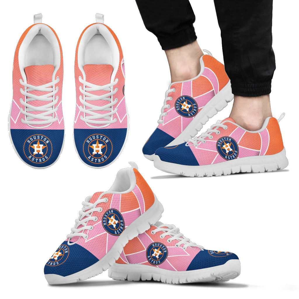 Houston Astros Cancer Pink Ribbon Sneakers