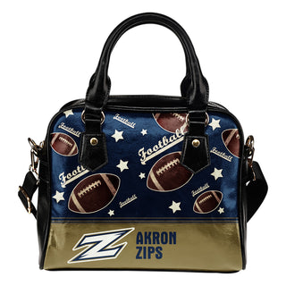Personalized American Football Awesome Akron Zips Shoulder Handbag