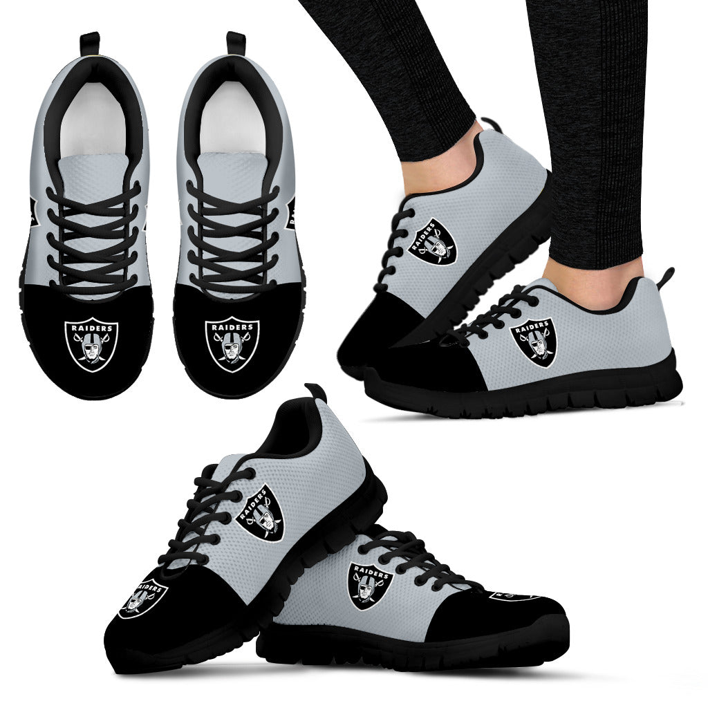 Two Colors Aparted Oakland Raiders Sneakers