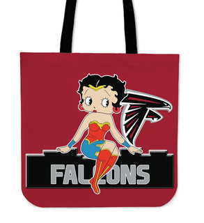 Wonder Betty Boop Atlanta Falcons Tote Bags