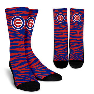 Camo Background Good Superior Charming Chicago Cubs Socks
