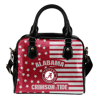 Twinkle Star With Line Alabama Crimson Tide Shoulder Handbags
