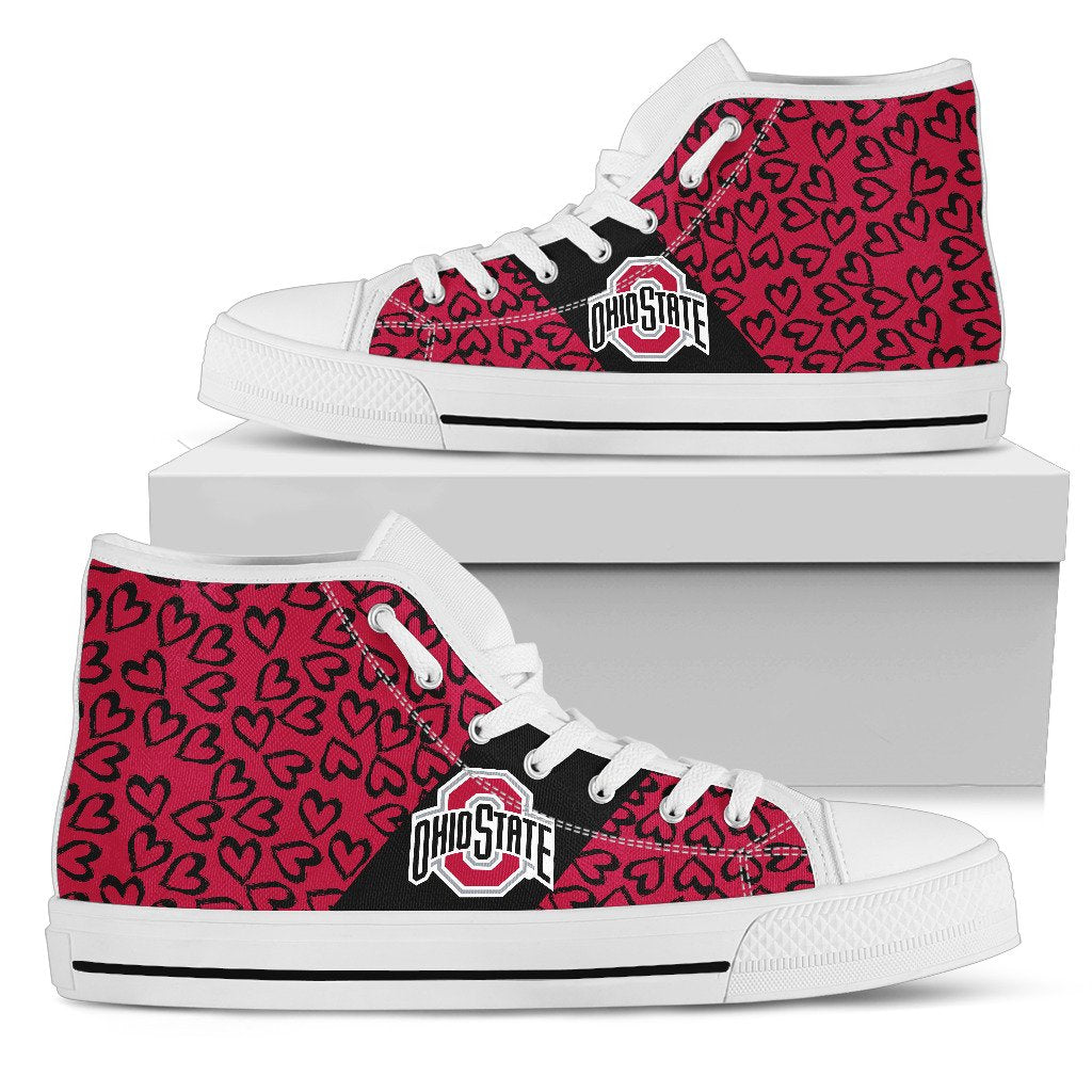 Perfect Cross Color Absolutely Nice Ohio State Buckeyes High Top Shoes