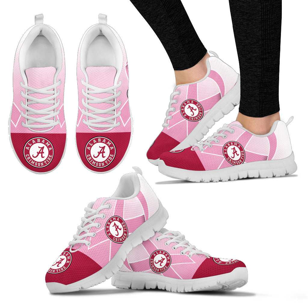 Alabama Crimson Tide Cancer Pink Ribbon Sneakers
