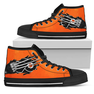 Scratch Of The Wolf Philadelphia Flyers High Top Shoes