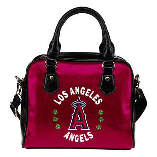 Central Beautiful Logo Circle Lucky Leaf Los Angeles Angels Shoulder Handbags