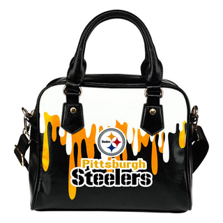 Color Leak Down Colorful Pittsburgh Steelers Shoulder Handbags