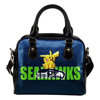 Pokemon Sit On Text Seattle Seahawks Shoulder Handbags