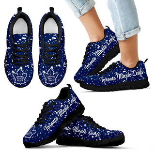 Christmas Snowing Incredible Pattern Toronto Maple Leafs Sneakers