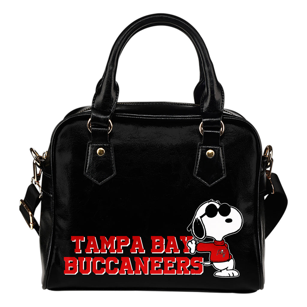 Tampa Bay Buccaneers Cool Sunglasses Snoopy Shoulder Handbags Women Purse