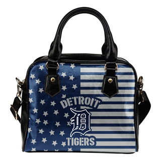 Twinkle Star With Line Detroit Tigers Shoulder Handbags