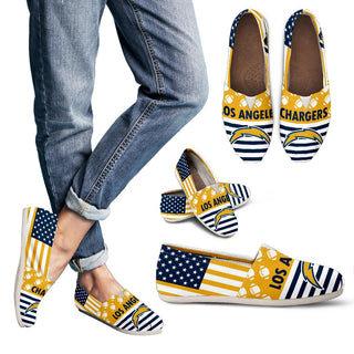 American Flag Los Angeles Chargers Casual Shoes