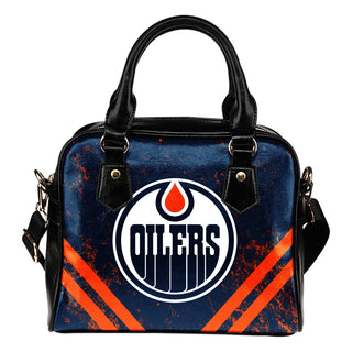 Couple Curves Light Good Logo Edmonton Oilers Shoulder Handbags