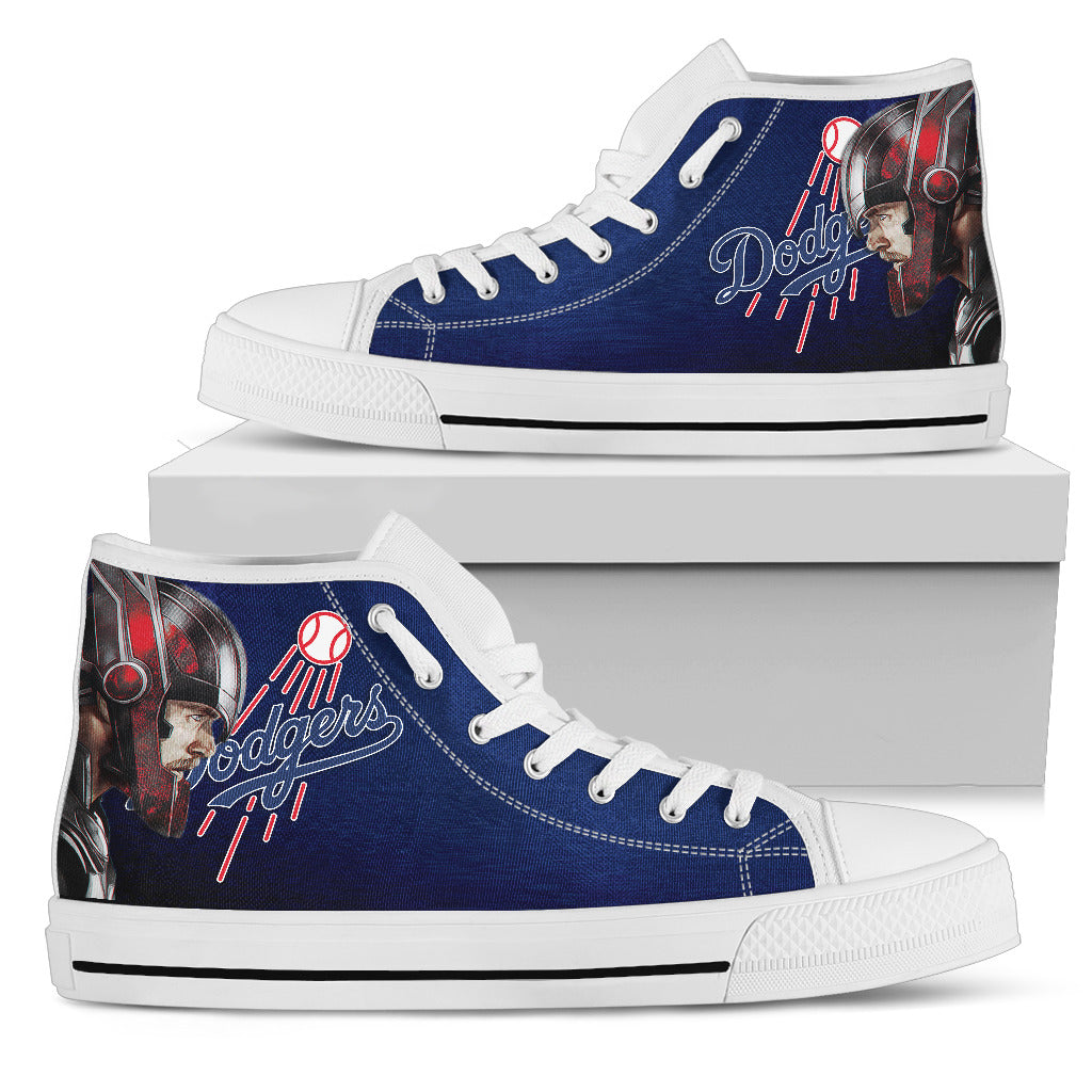 Thor Head Beside Los Angeles Dodgers High Top Shoes