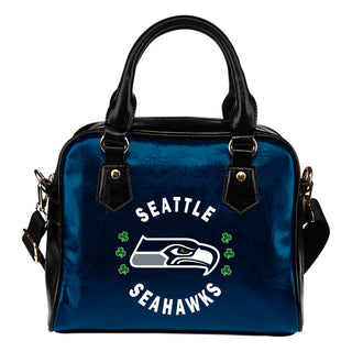 Central Beautiful Logo Circle Lucky Leaf Seattle Seahawks Shoulder Handbags