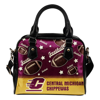 Personalized American Football Awesome Central Michigan Chippewas Shoulder Handbag