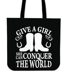 Give A Girl The Right Boots Tote Bags Ver 2