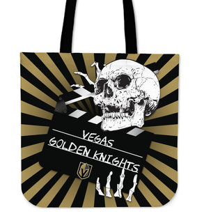 Clapper Film Skull Vegas Golden Knights Tote Bags