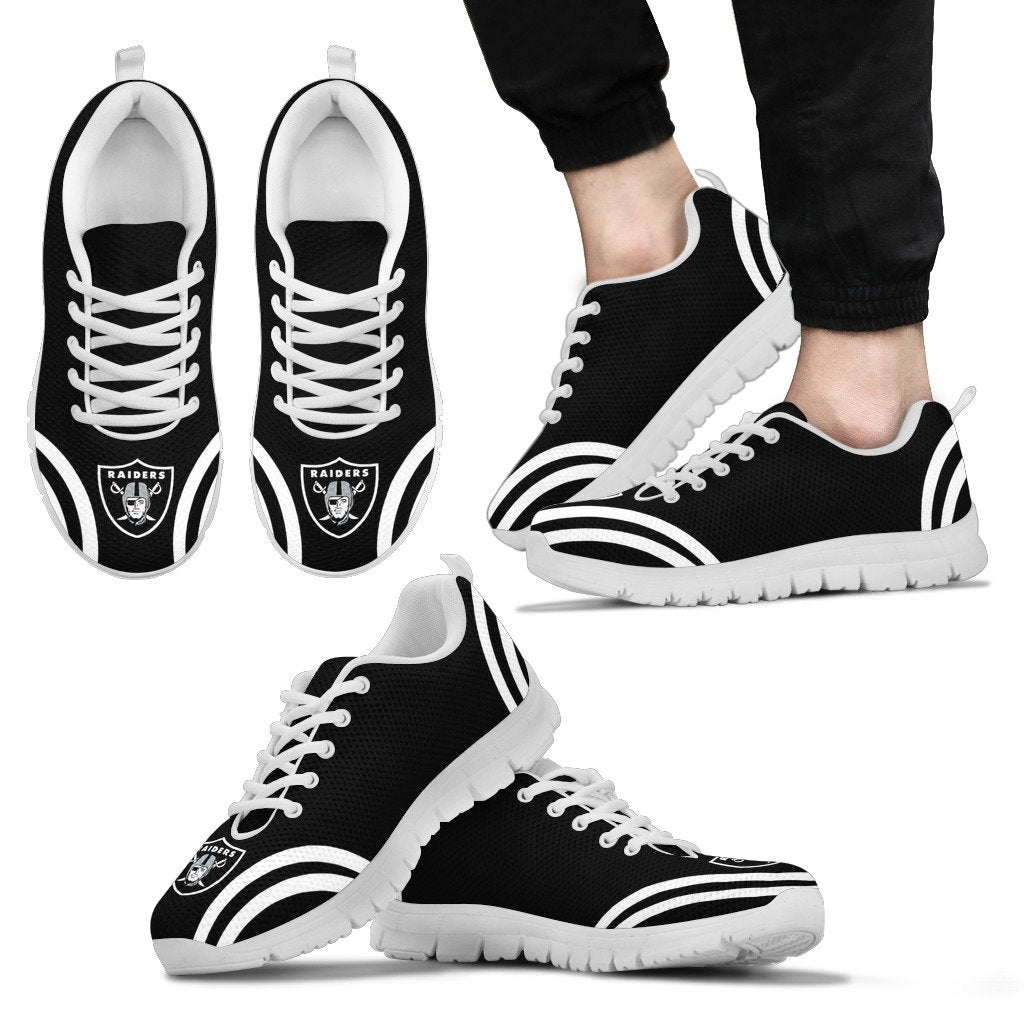 Lovely Curves Stunning Logo Icon Oakland Raiders Sneakers