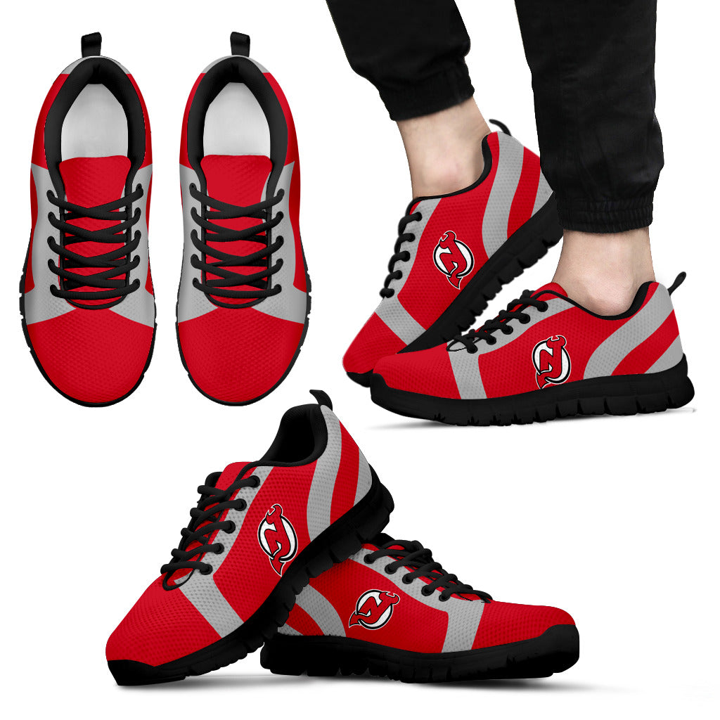 Line Inclined Classy New Jersey Devils Sneakers – Best Funny Store