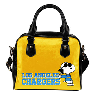 Los Angeles Chargers Cool Sunglasses Snoopy Shoulder Handbags Women Purse