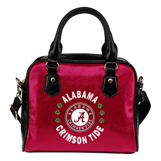 Central Beautiful Logo Circle Lucky Leaf Alabama Crimson Tide Shoulder Handbags