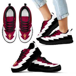 Great Arizona State Sun Devils Sneakers Jagged Saws Creative Draw