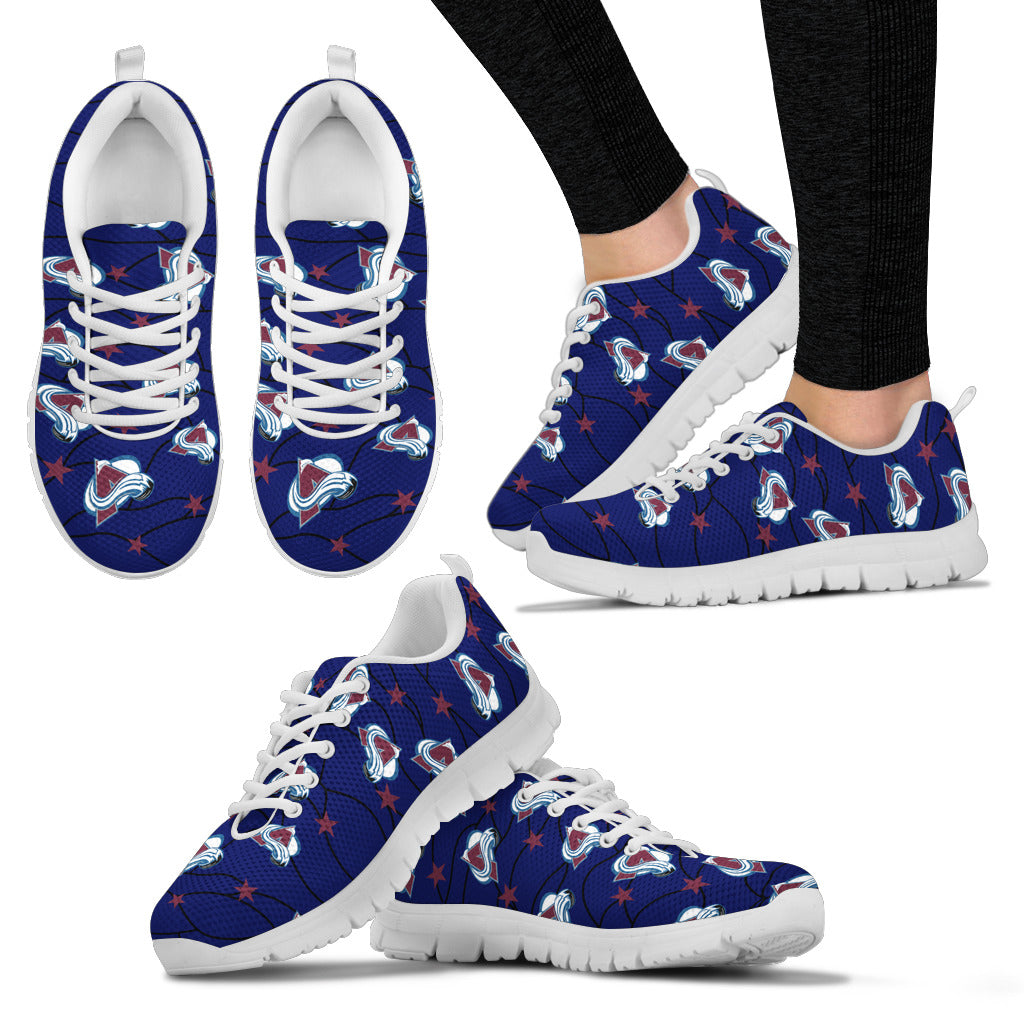 Star Twinkle Night Colorado Avalanche Sneakers