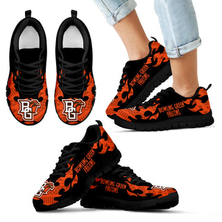 Tribal Flames Pattern Bowling Green Falcons Sneakers