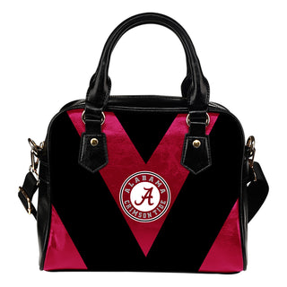 Triangle Double Separate Colour Alabama Crimson Tide Shoulder Handbags