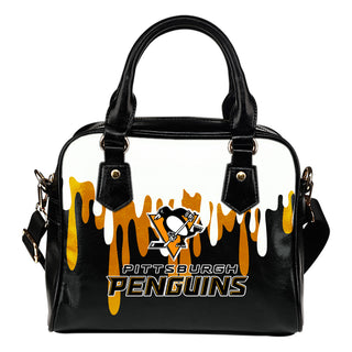 Color Leak Down Colorful Pittsburgh Penguins Shoulder Handbags