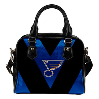 Triangle Double Separate Colour St. Louis Blues Shoulder Handbags