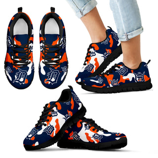 Detroit Tigers Cotton Camouflage Fabric Military Solider Style Sneakers