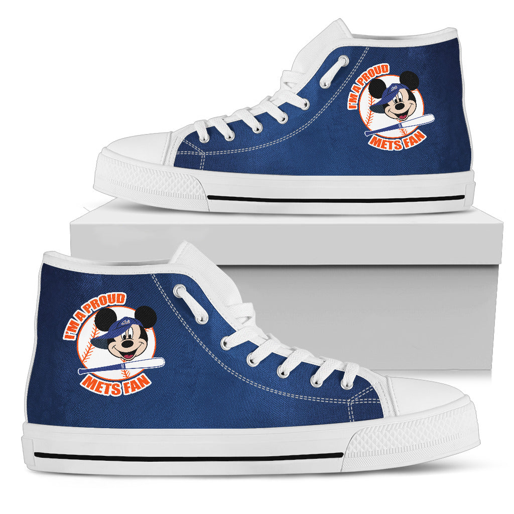 New York Mets Fan Mickey Circle High Top Shoes