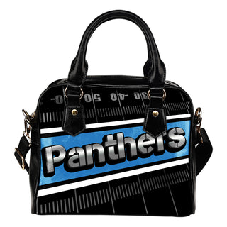 Carolina Panthers Silver Name Colorful Shoulder Handbags
