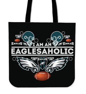 I Am A Eaglesaholic Philadelphia Eagles Tote Bags